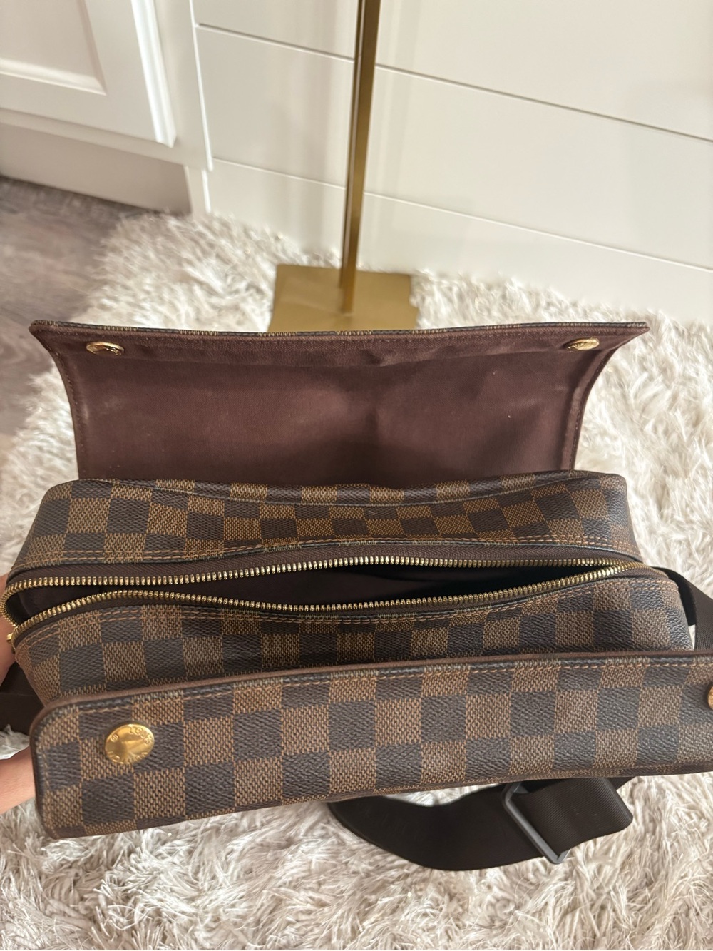 Louis Vuitton brown damier ebene navigilo Messenger bag with adjustable strap - Picture 9 of 12